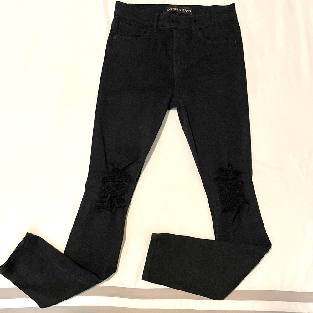 EXPRESS Legging High Rise Denim - Picture 2 of 16